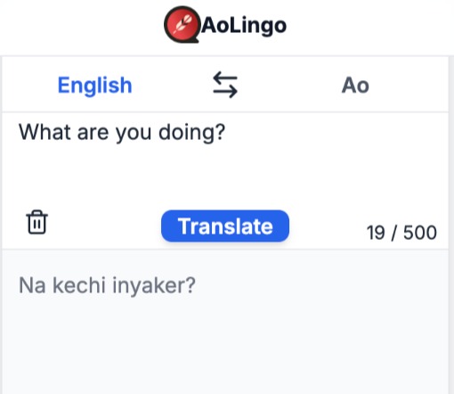 Aolingo screenshot